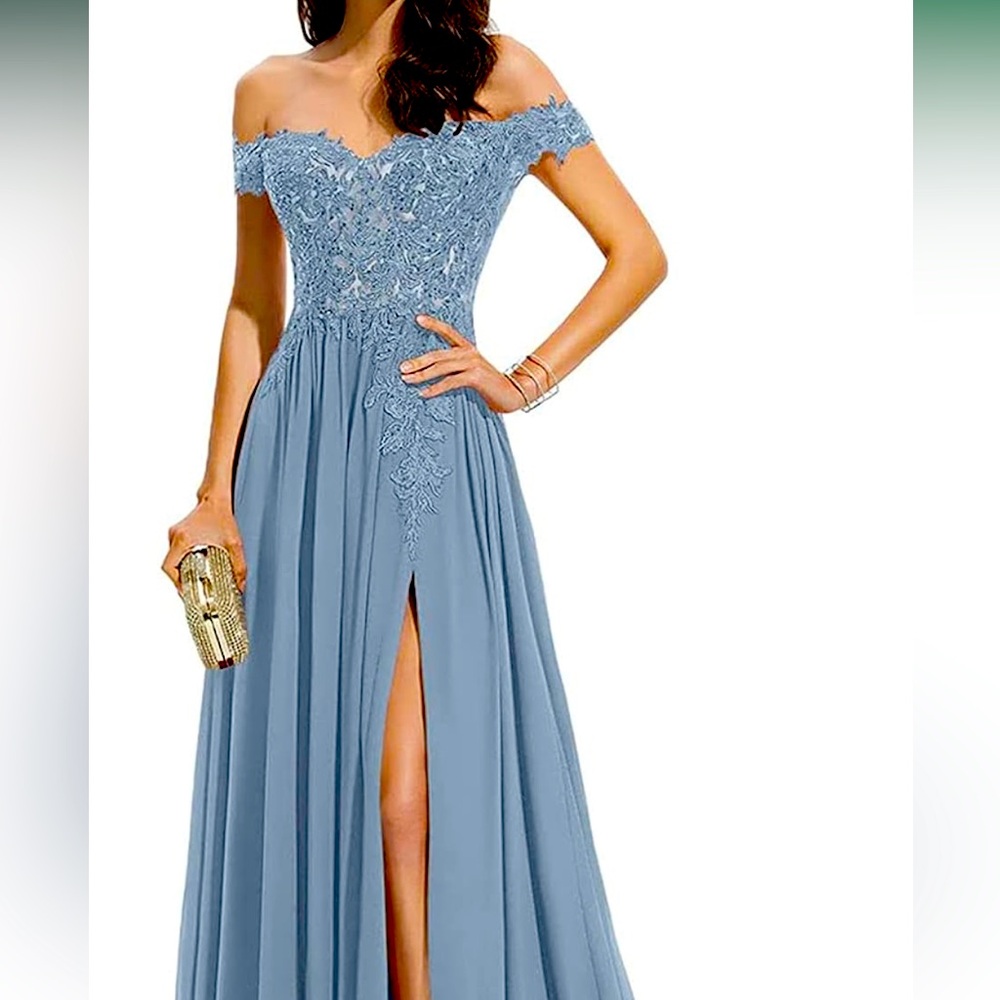 Dusty Blue Bridesmaid Dress Size 12-Never Worn